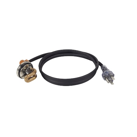 Zerostart Lit Plug Replacement Cord Of 3100055 Engine Heater, 600W, 120V, 1/5/8in. Plug 3100125